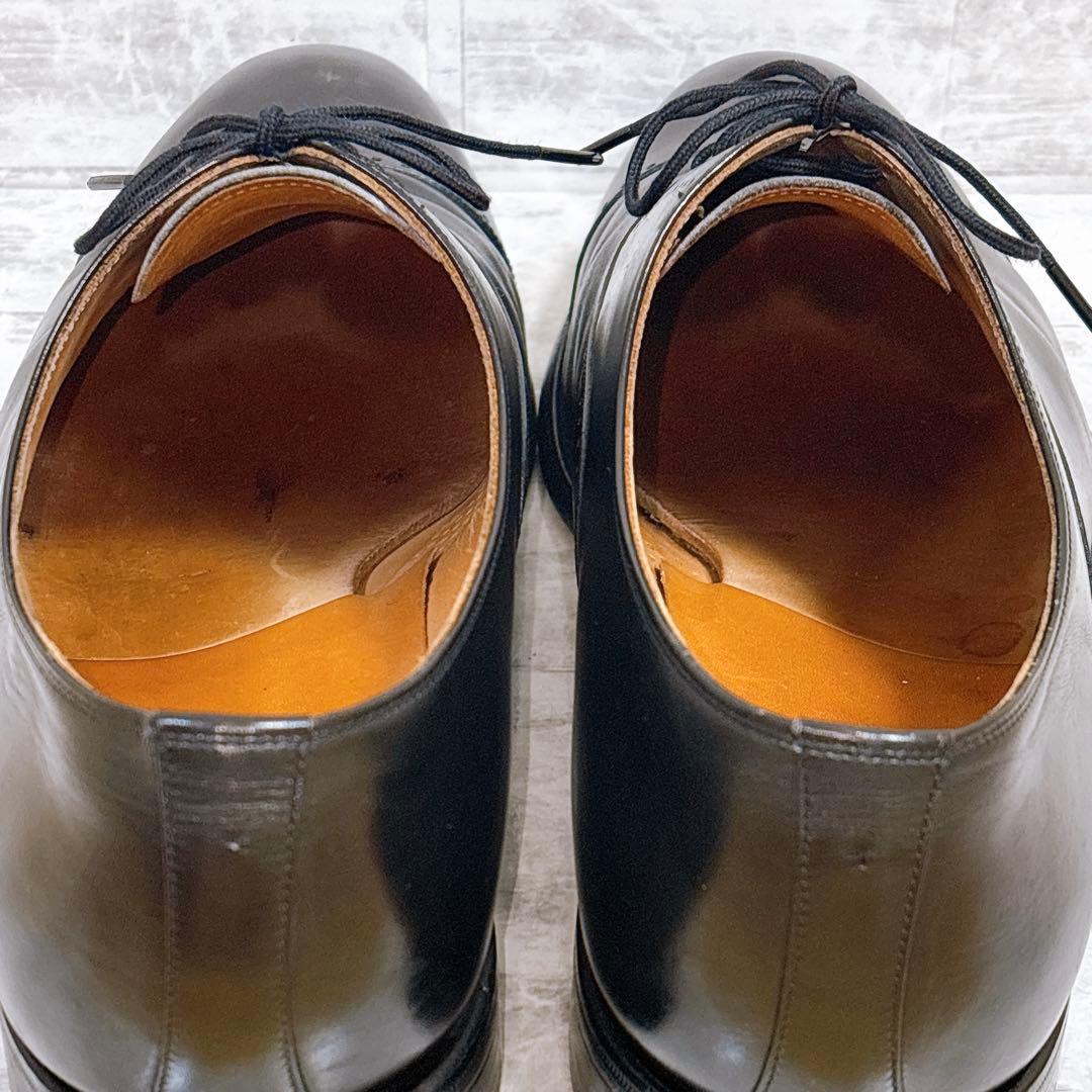 純正ツリー付★スコッチグレイン N-756 ストレートチップ 本革 黒 27cm