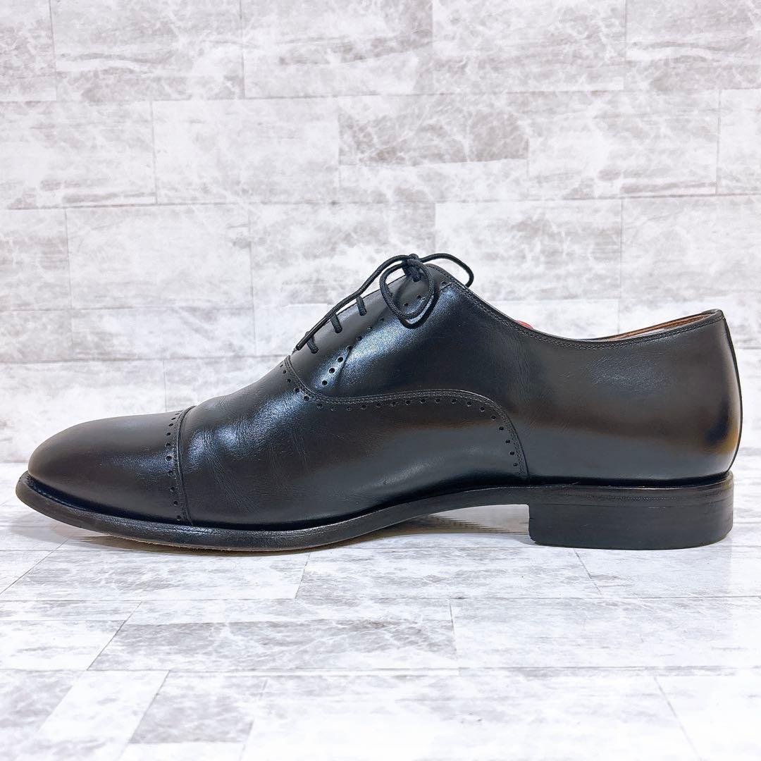 純正ツリー付★スコッチグレイン N-756 ストレートチップ 本革 黒 27cm