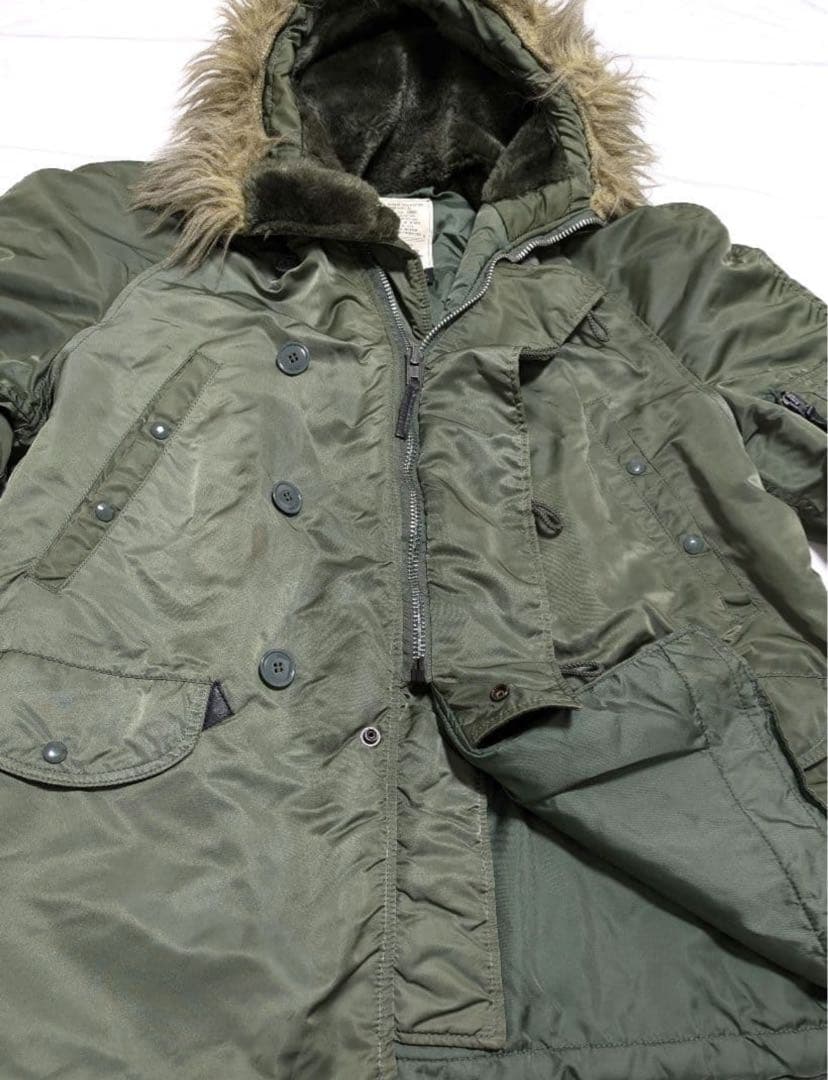 USA製 旧タグ 90s N-3B アルファ フライジャケット モッズコート