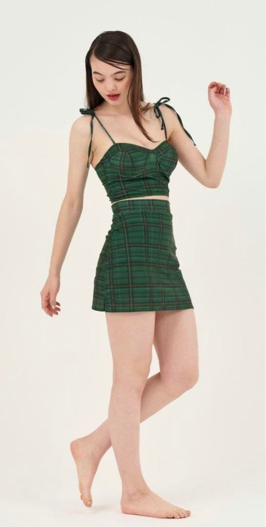 tina:jojun JANE swim wear グリーンチェック