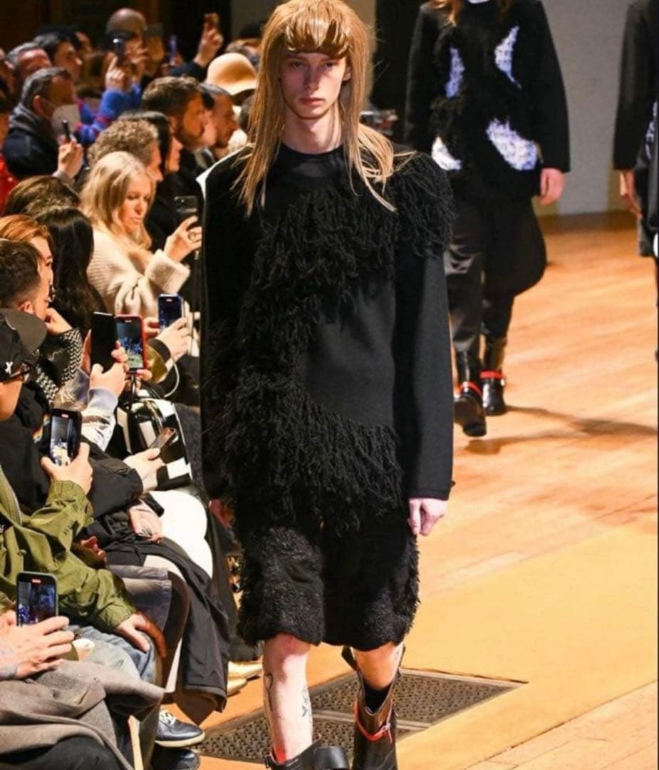 コムデギャルソンオムプリュス ウールフリンジニット M 23AW