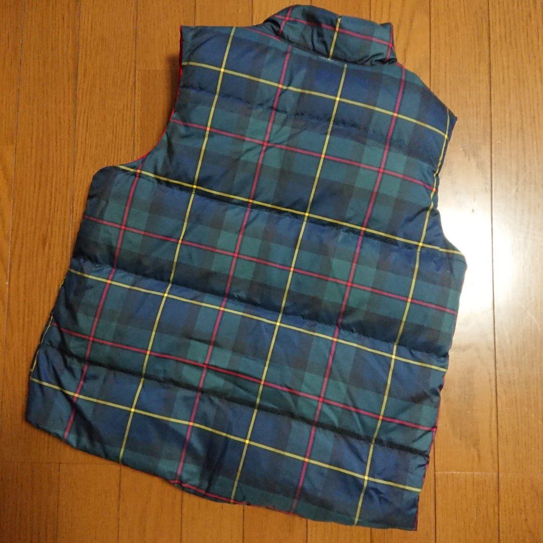 ラルフローレン ダウンベスト 160 キッズ XL チェック 赤 緑