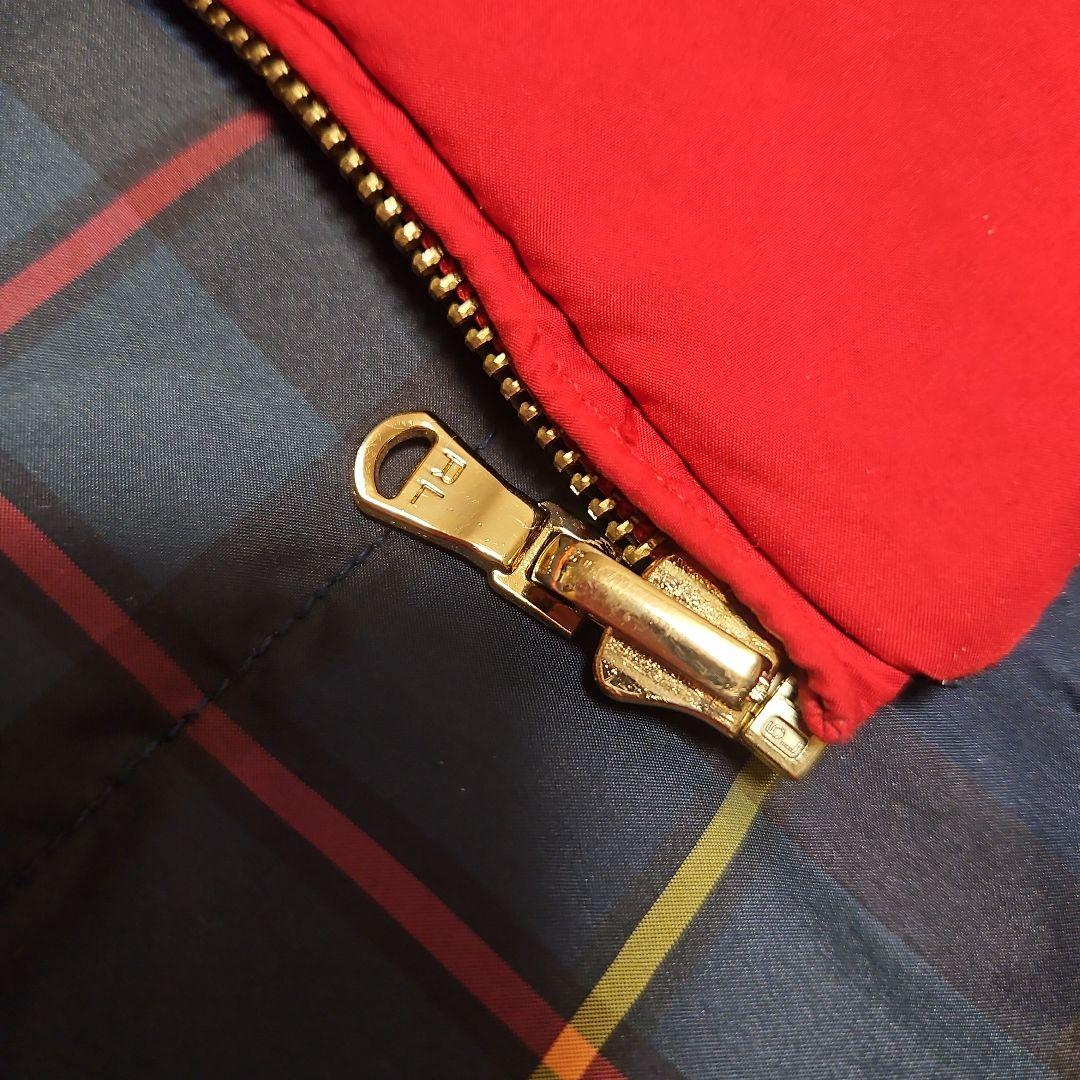 ラルフローレン ダウンベスト 160 キッズ XL チェック 赤 緑