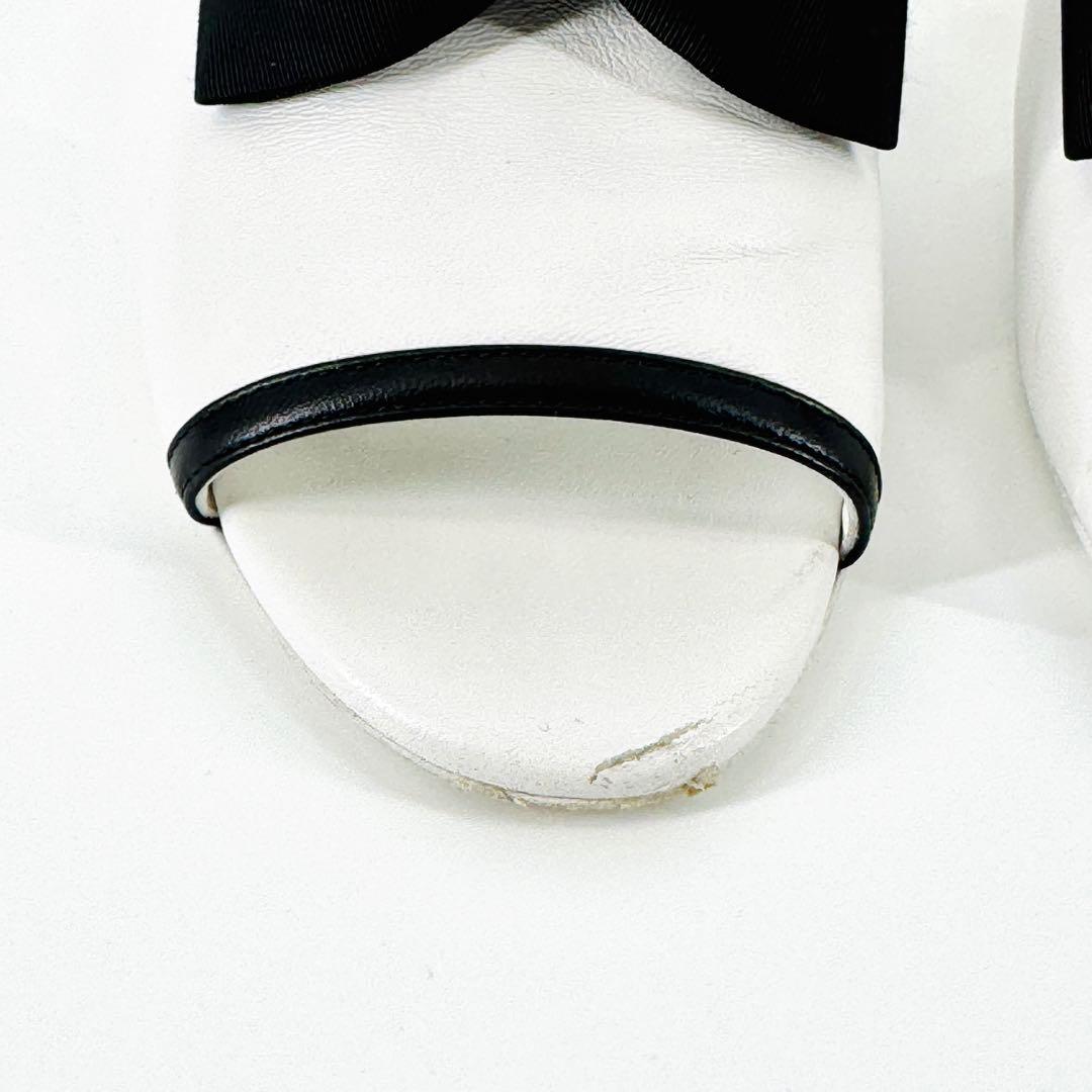 CHANEL シャネル 24SS リボン ミュール ラムスキン サンダル 37