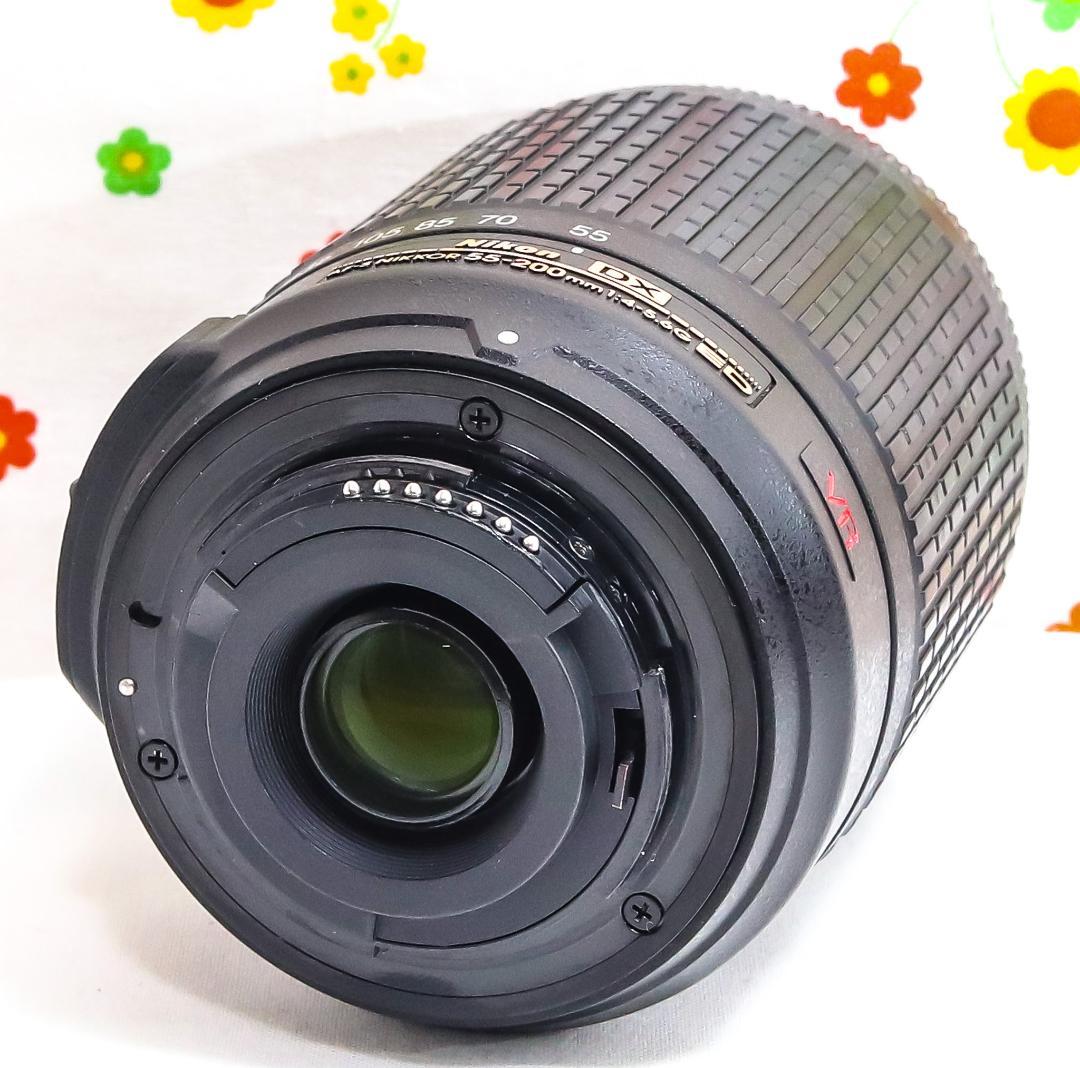 美品 ニコン Nikon AF-S 55-200m☆付属品多数！☆レンズフード付
