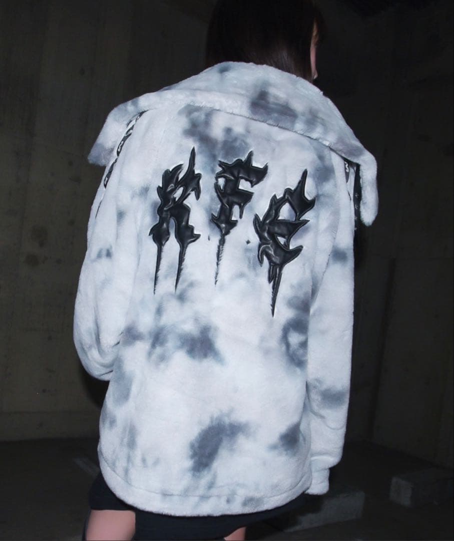 REFLEM PUレザーロゴファージャケット/ファーブルゾン