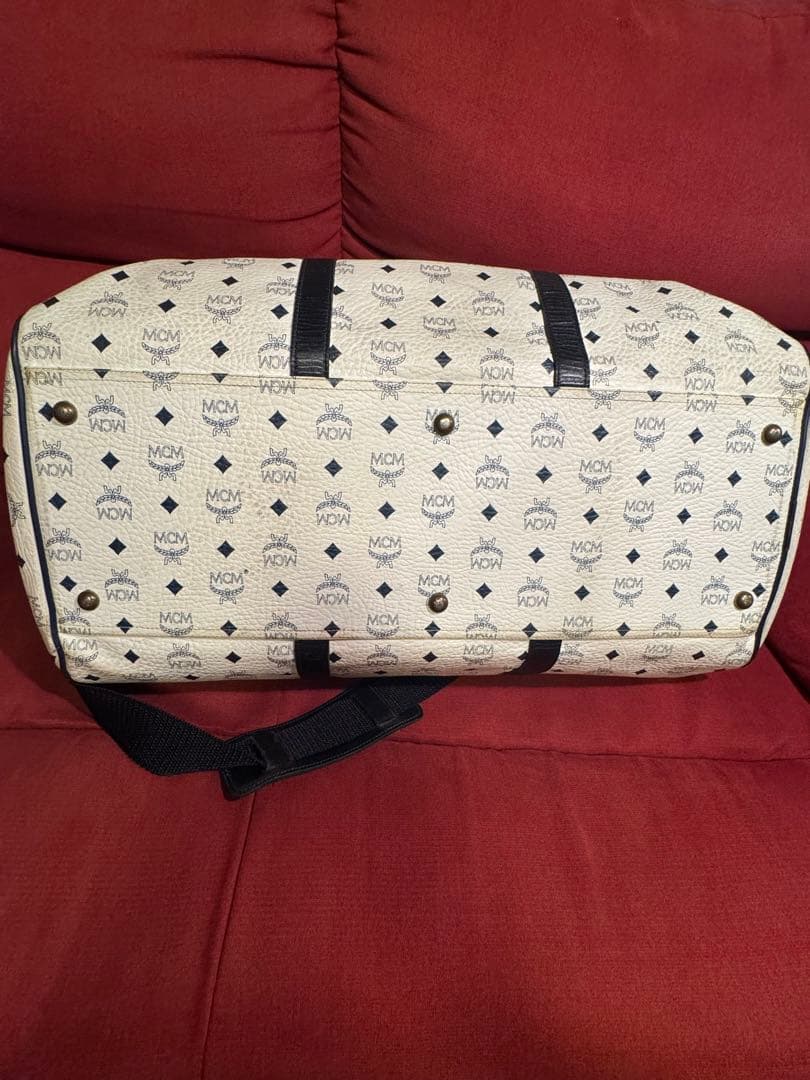 J*y様 MCM ボストンバッグ ホワイト・ネイビー