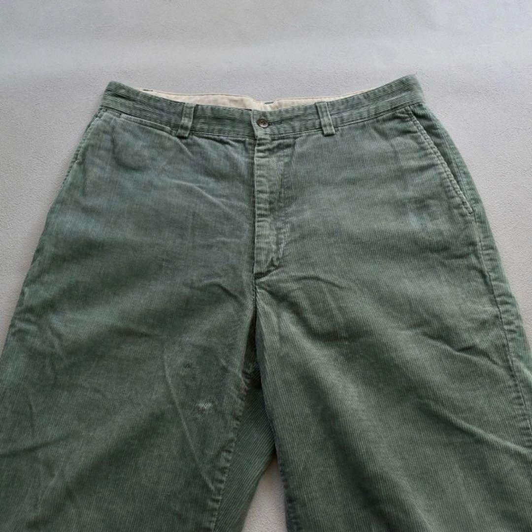 90s POLO CORDS ポロラルフ　太畝コーデュロイパンツ ターコイズ L