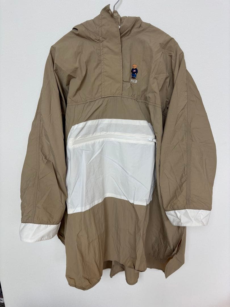 【新品タグ付き】POLO ベア刺繍 レインポンチョ ベージュ