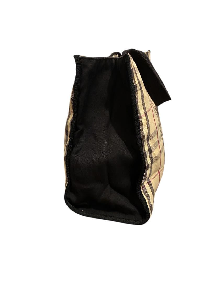 極美品 Burberry バーバリー キャンバス ノバチェック ハンドバッグ