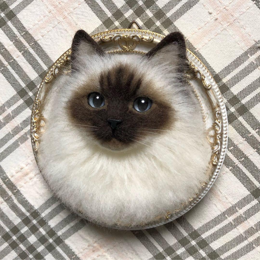 羊毛フェルト 猫 ハンドメイド 朱美