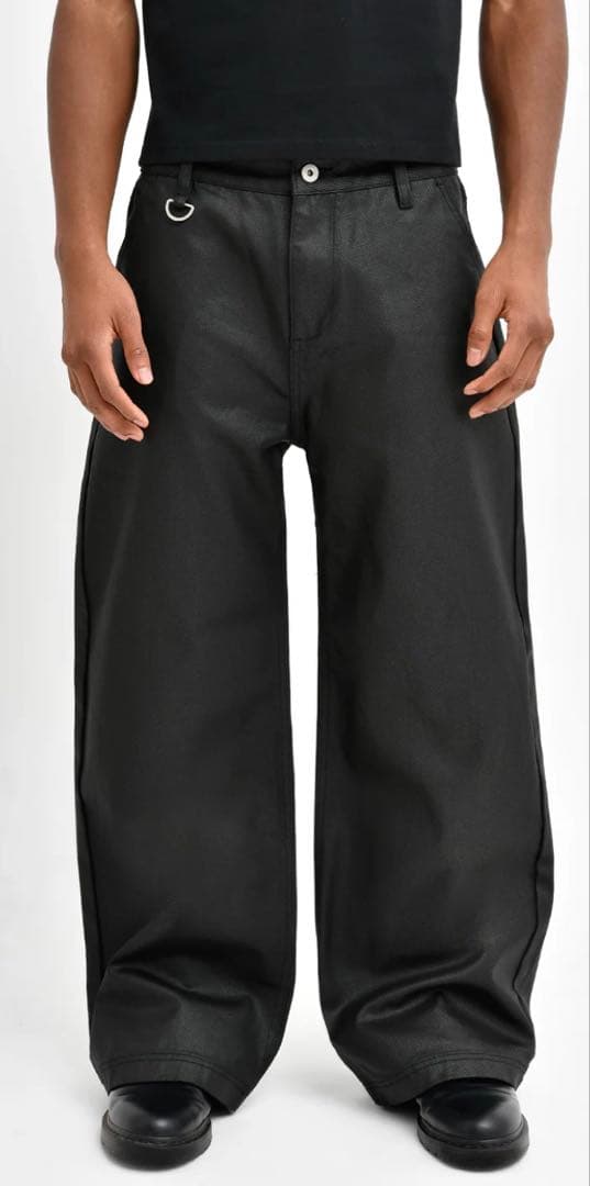 パンツ asapmode StackedOilCoatingLooseFitPants