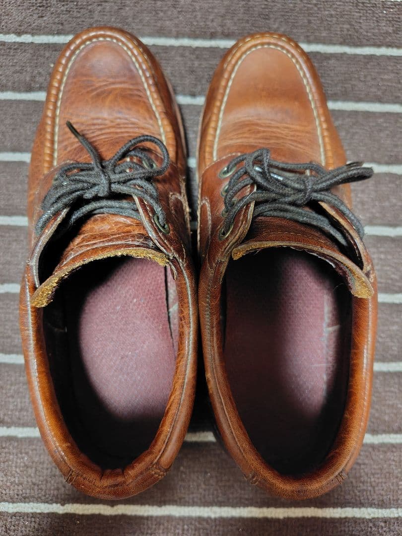 美品！Chippewa ワークブーツ　茶色シボ革