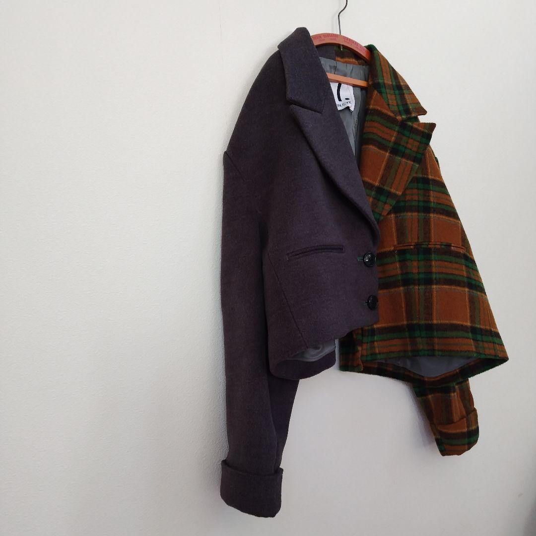 ヘリンドットサイ バイカラー アシンメトリー ジャケット※新品※