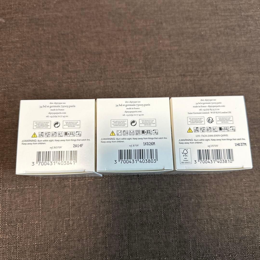 Diptyque キャンドル 3個セット