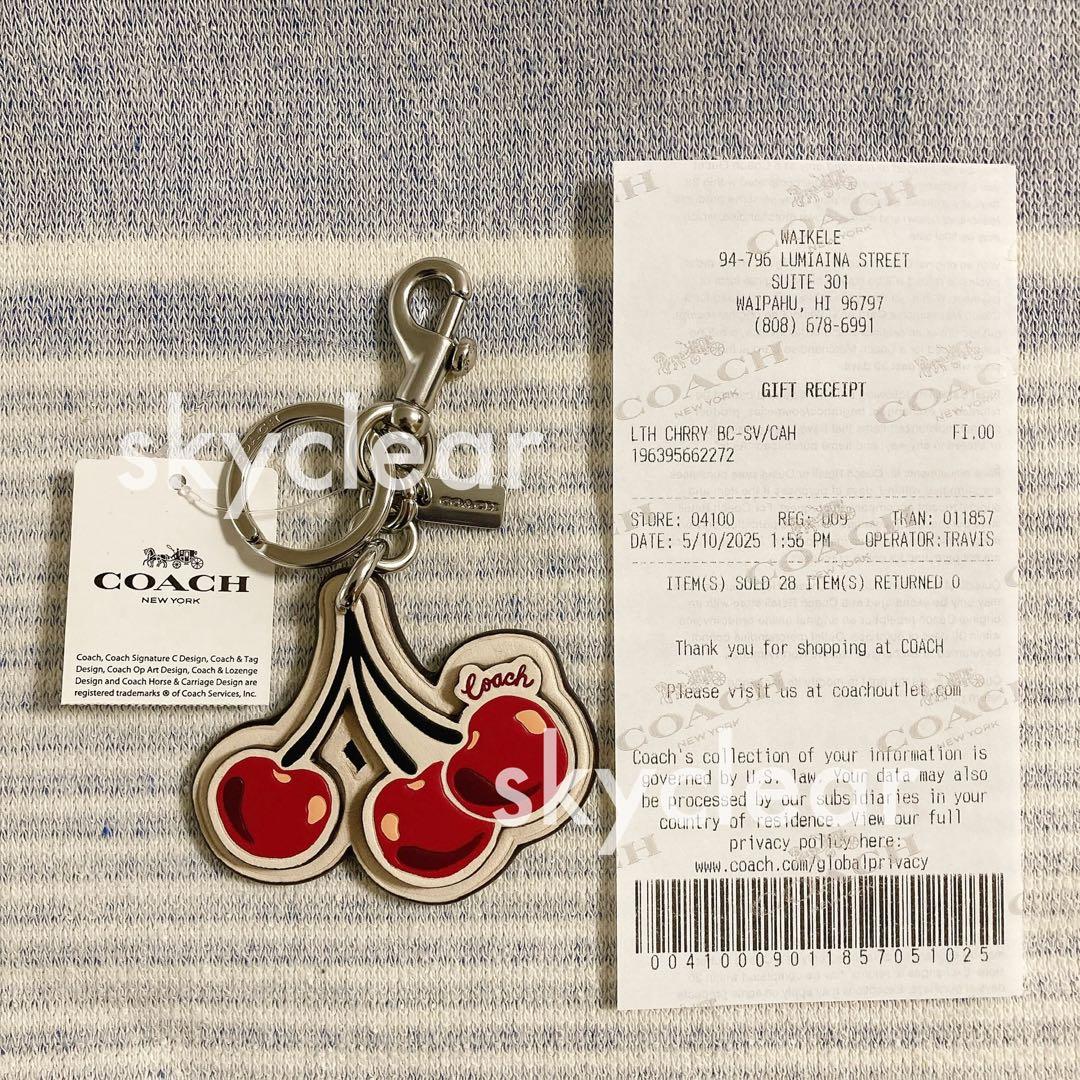 新品❇︎正規品 COACH チェリー さくらんぼ チャーム キーリング