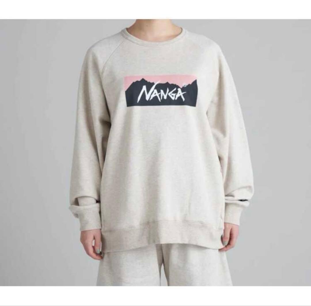【新品未使用】NANGA ボックスロゴスウェット M