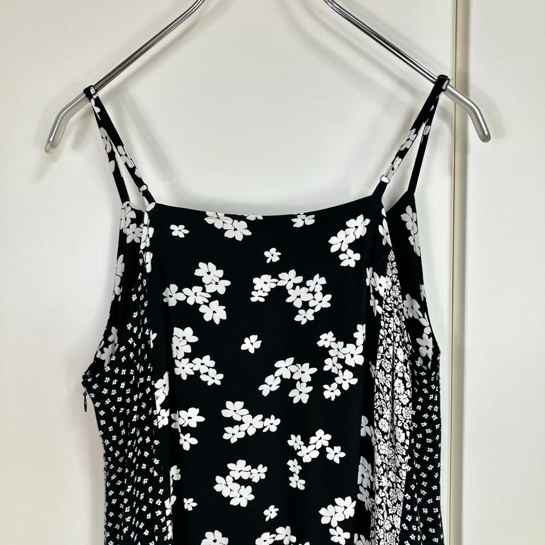 23SS シンゾーン PATCHED OP ブラック サイズ36 花柄ワンピース