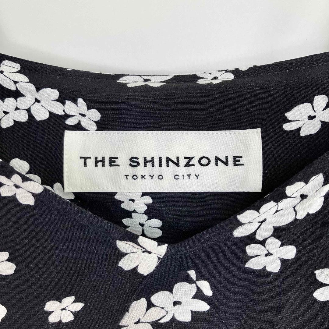 23SS シンゾーン PATCHED OP ブラック サイズ36 花柄ワンピース