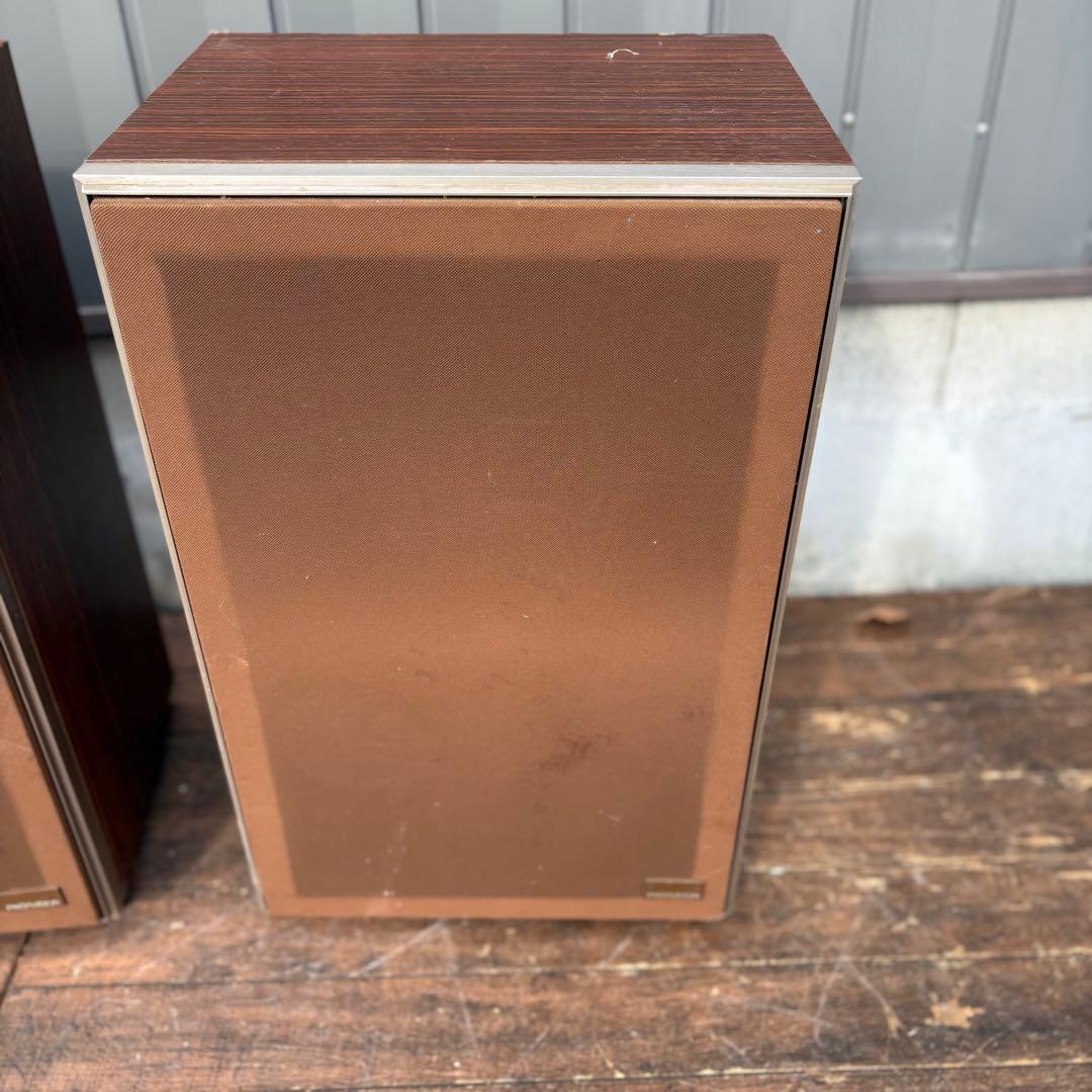 E2 昭和レトロ パイオニア NA-TG07 木目ブックシェルフスピーカー ペア