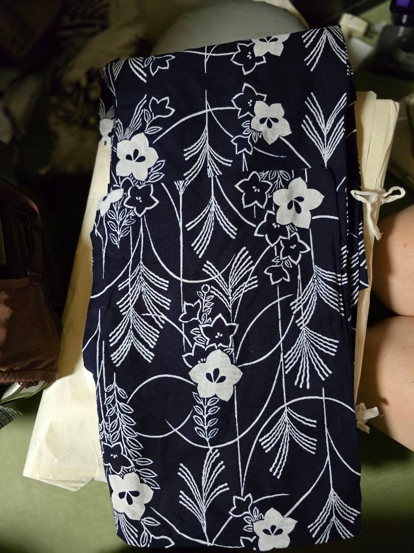 再値下げしました。日本橋竺仙 コーマ地?浴衣単品秋草柄美品
