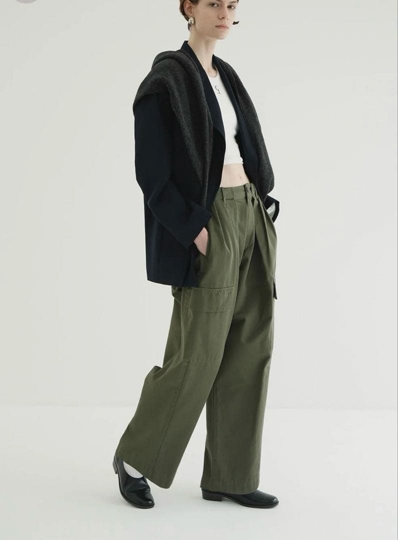 パンツ CLANE WIDE TUCK WORK PANTS