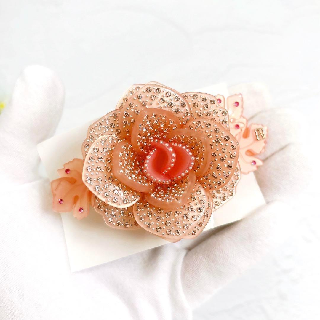 希少美品 Alexandre De Paris キラキラ ローズモチーフバレッタ