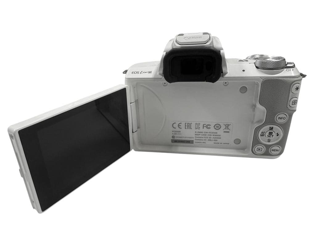 美品 完動品！Canon EOS Kiss M ホワイトEF-M 15-45mm