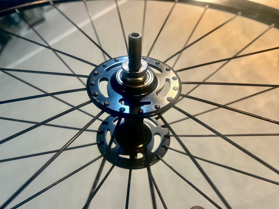 【初期Leader735純正ホイール前輪】重量1.14kg美品ピスト/フリー用