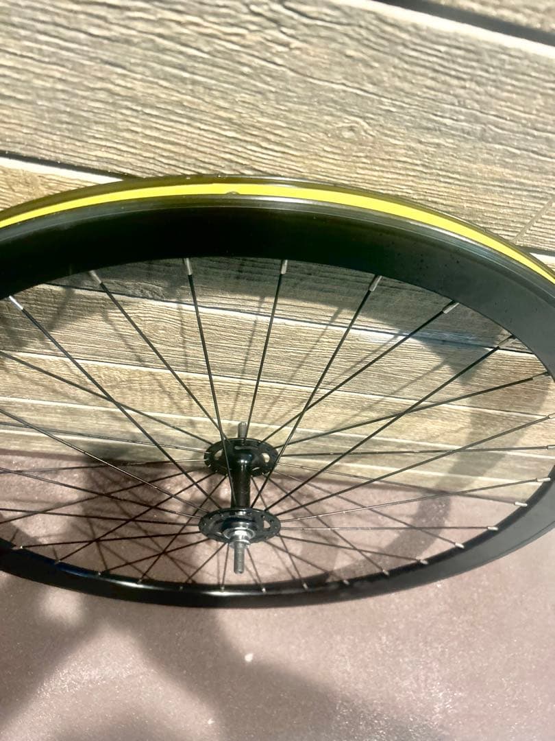 【初期Leader735純正ホイール前輪】重量1.14kg美品ピスト/フリー用