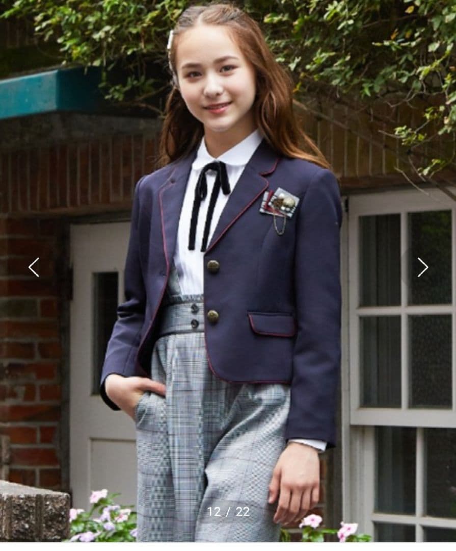 ELLE en noir【卒服】ブレザーワイドパンツスーツ　160