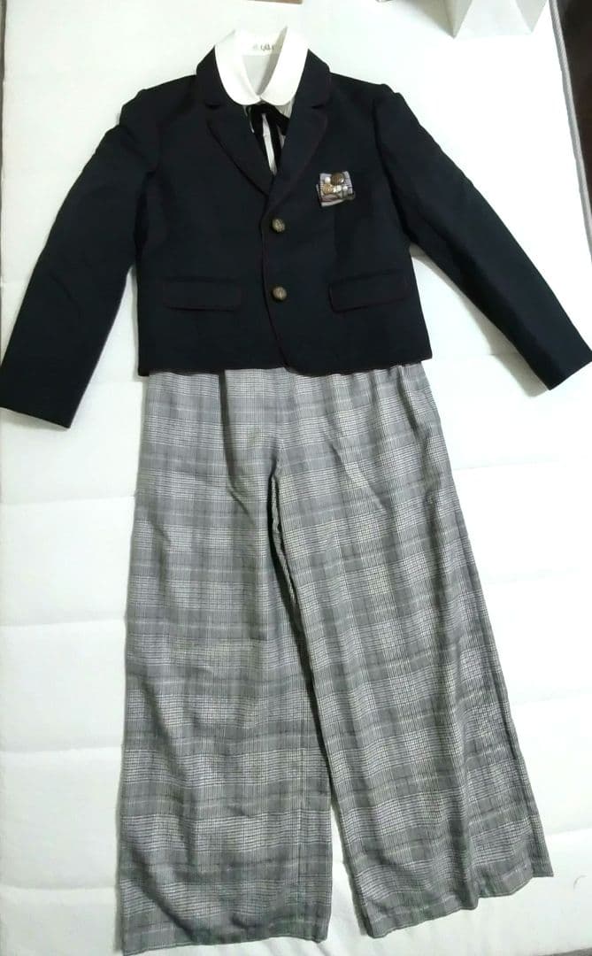 ELLE en noir【卒服】ブレザーワイドパンツスーツ　160