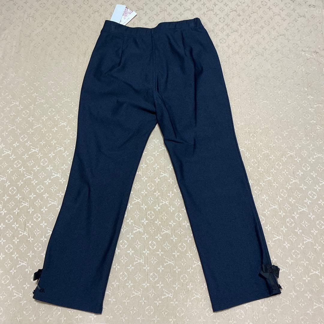 【新品】スーパービューティー☆裏起毛パンツ42☆紺