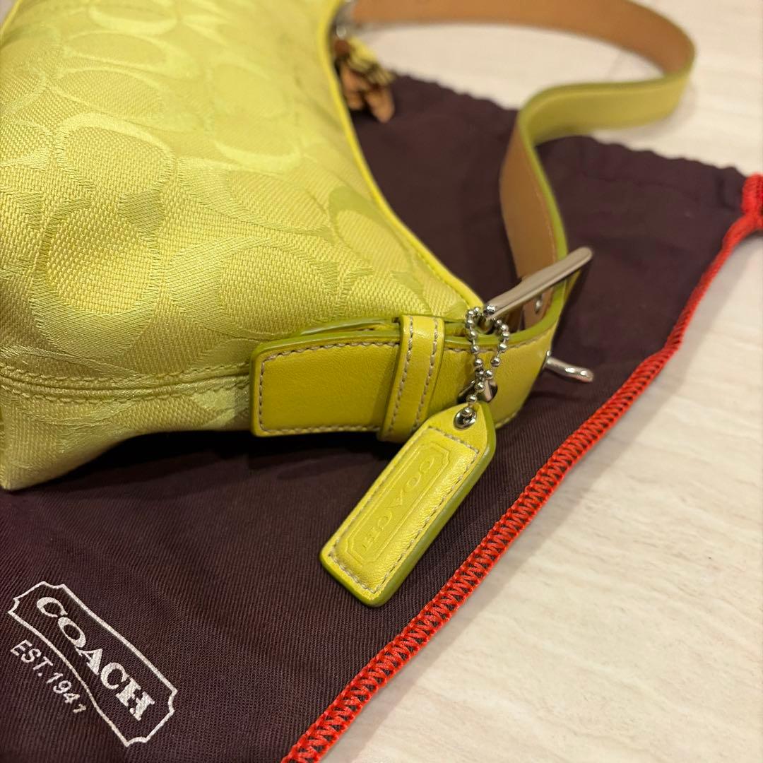 【希少色】COACH コーチ ハンドバッグ ワンショルダー シグネチャー y2k