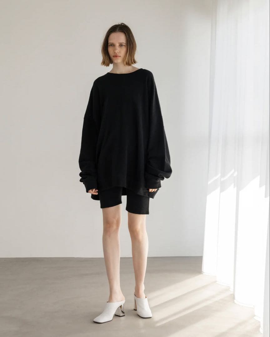 新品BIYOMA COTTON LINEN RIB SHORT LEGGINGS