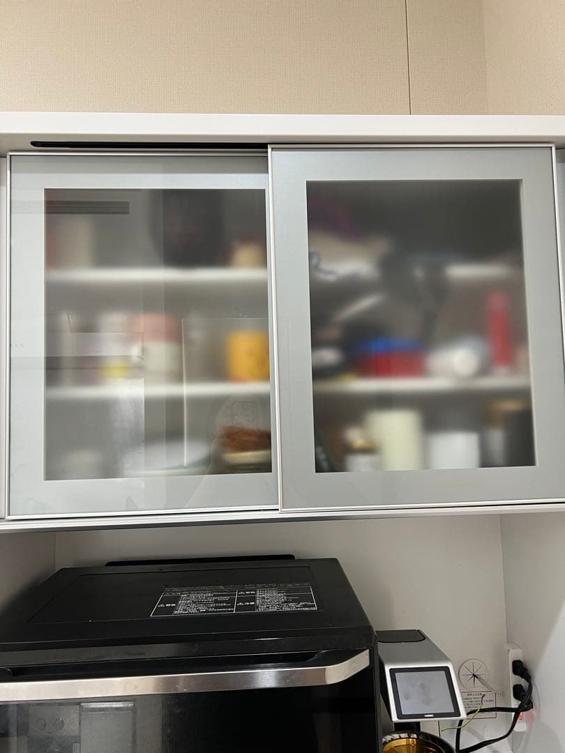 ニトリ　キッチンボード　食器棚　ホワイト