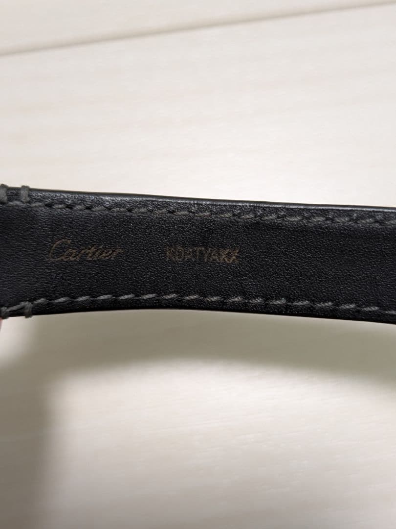 サントスドゥカルティエMM 純正品 黒ワニ革ベルト