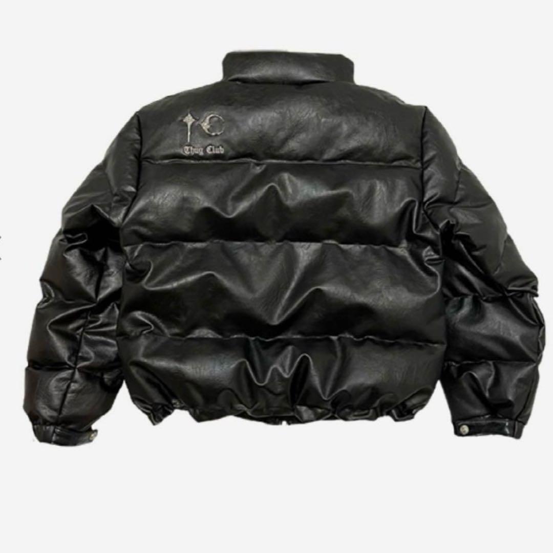 thug club Leather Puffer Jacket ダウンジャケット