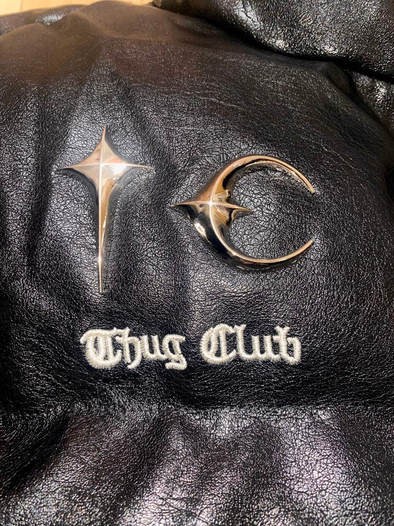thug club Leather Puffer Jacket ダウンジャケット