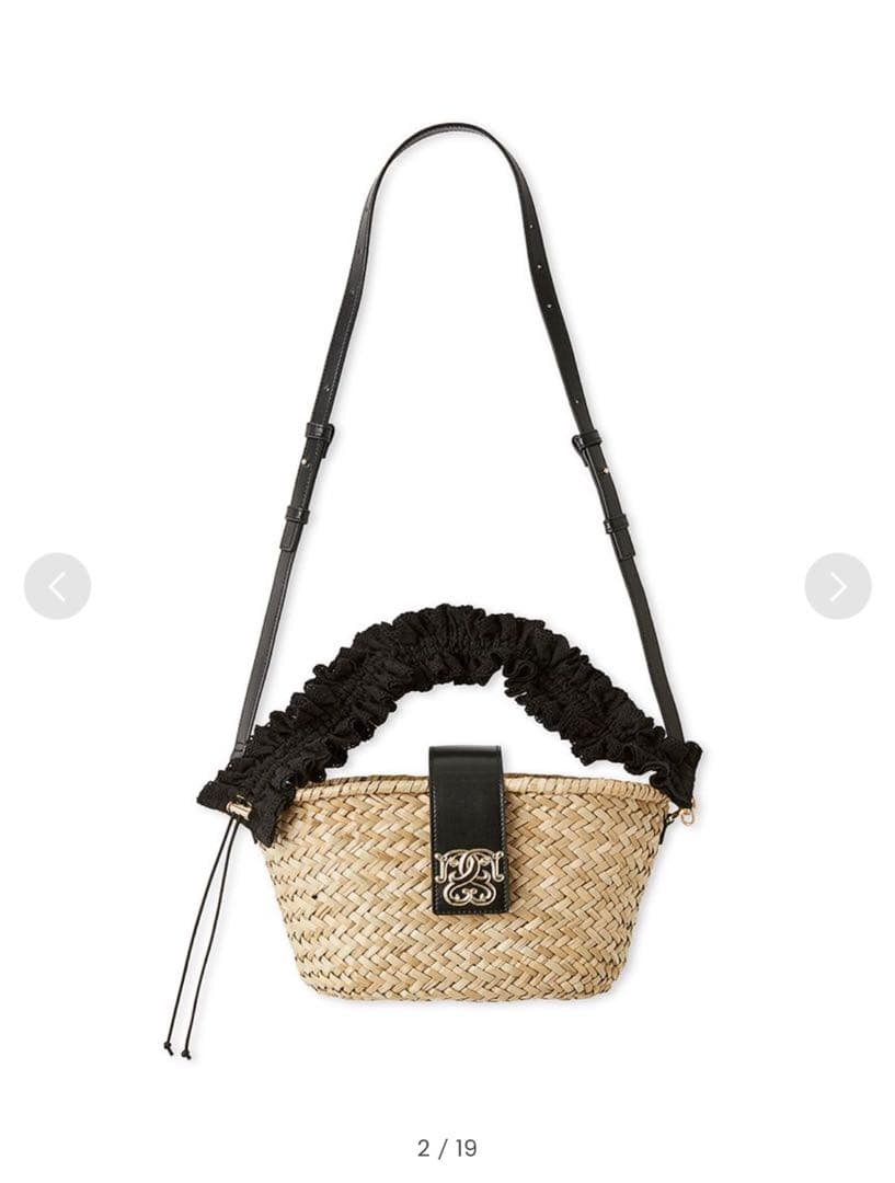 SNIDEL コットンショルダーブレードバッグ ブラック