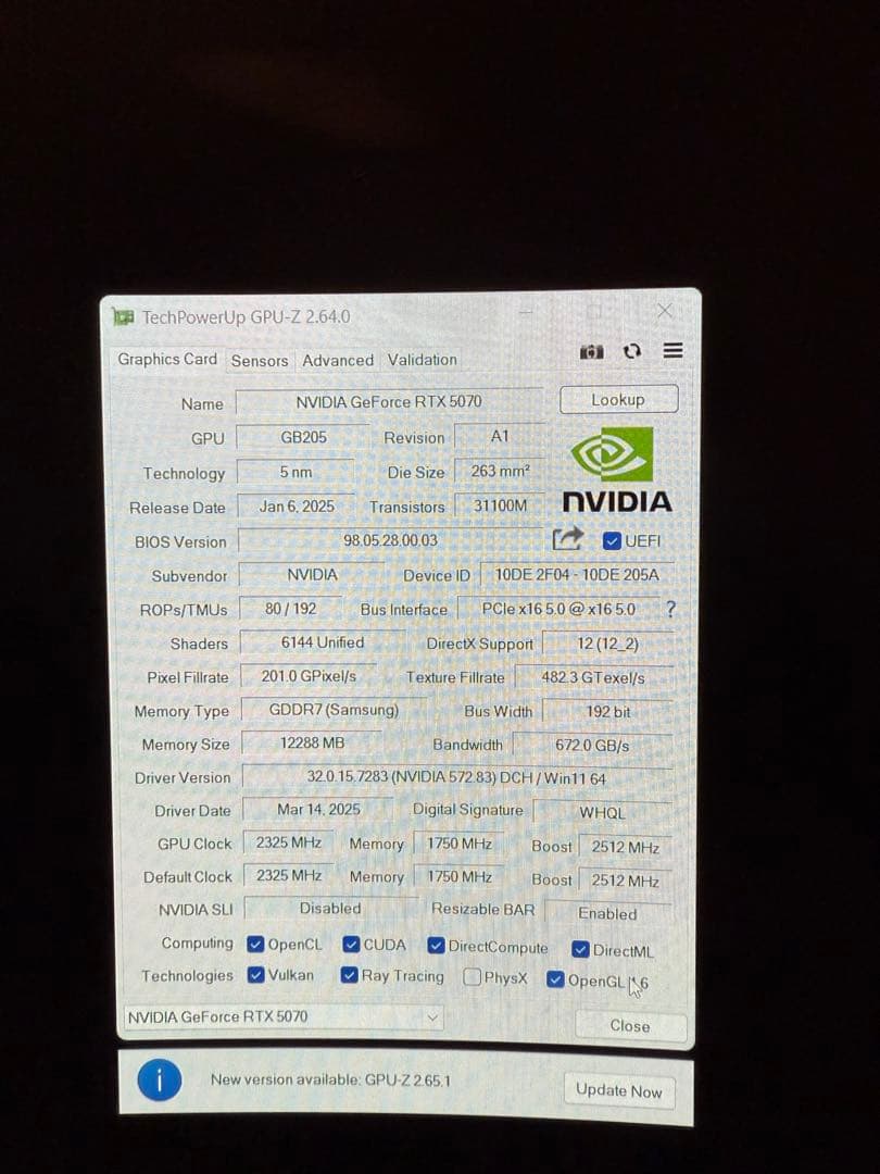 グラフィックボード・グラボ・ビデオカード RTX5070 Founders Edition