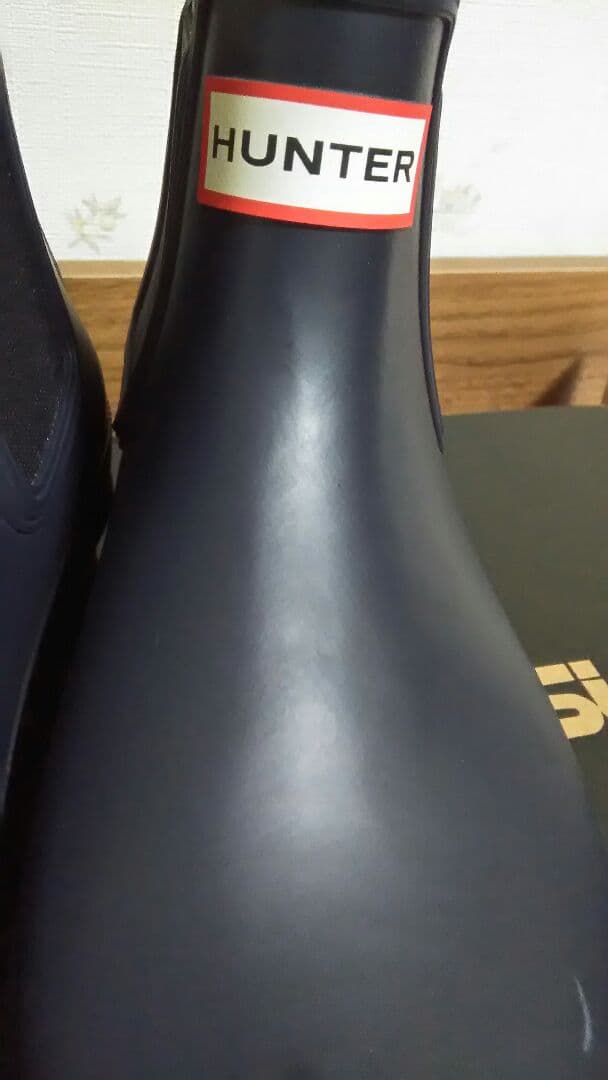 HUNTER　レインブーツ　ショート　ネイビー