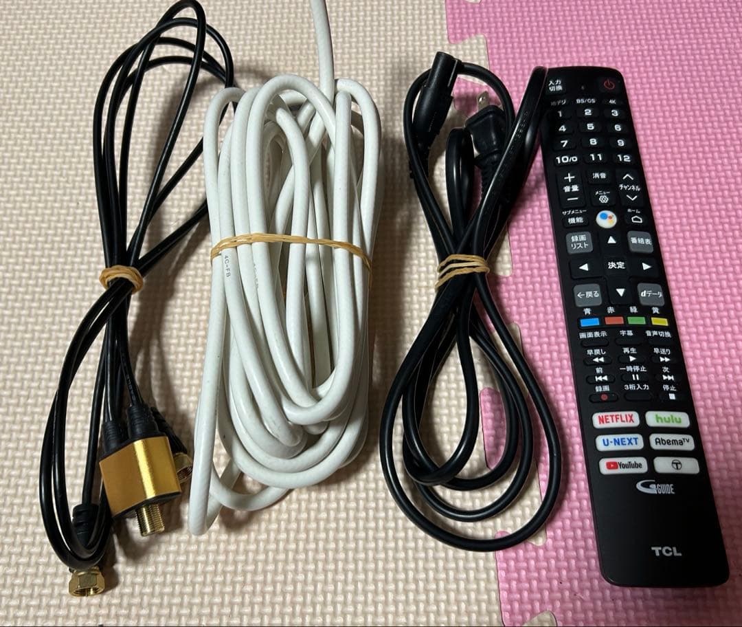 TCL 55型 4K 2021年製 55P815 リモコン ケーブル セット