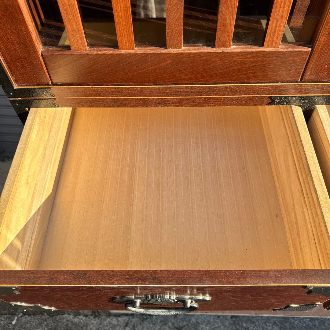 大川家具 ノダ工芸 けやき民芸 器棚 食器棚 高さ約180cm