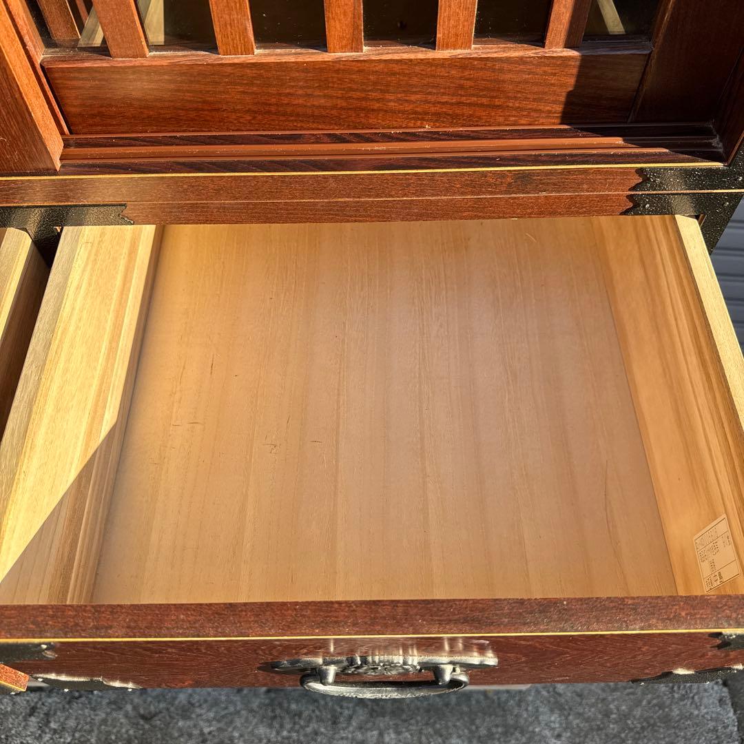 大川家具 ノダ工芸 けやき民芸 器棚 食器棚 高さ約180cm