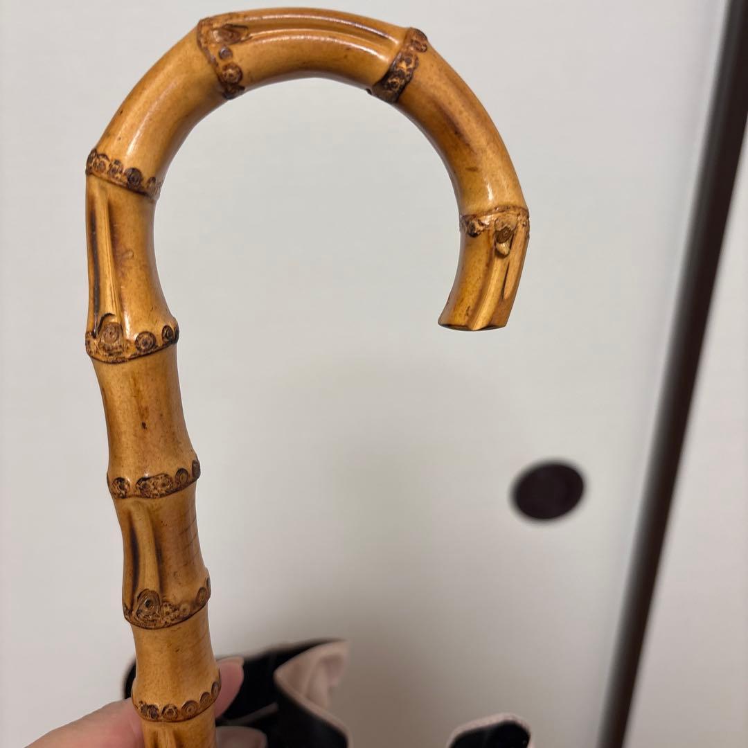 ピンクブラック フリル付き 八角形日傘 芦屋ロサブラン