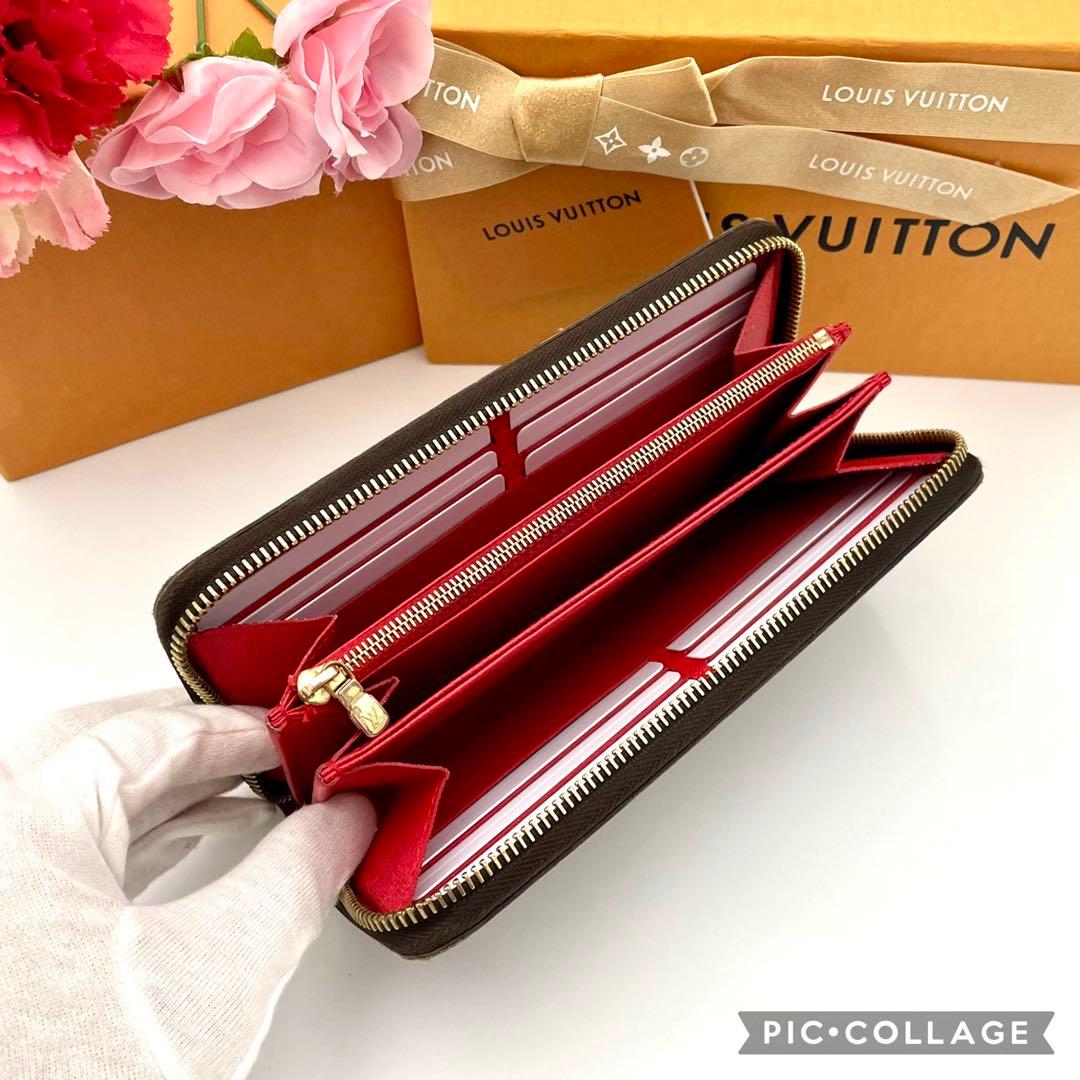 ルイヴィトン　ジッピーウォレット　モノグラム　コクリコ　長財布　新型モデル