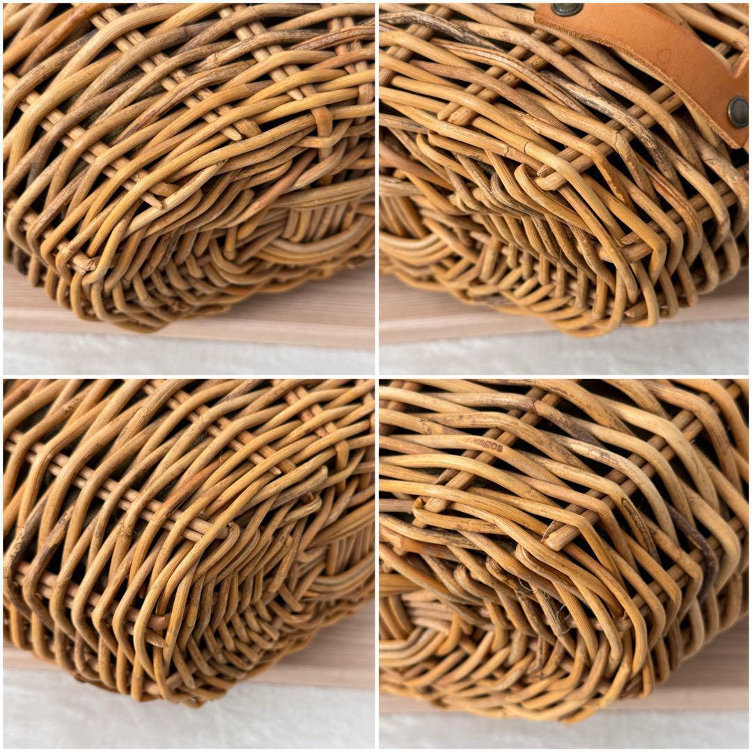 【美品✨️】eb.a.gos エバゴス 2本手 リネンかぶせ かごバッグ