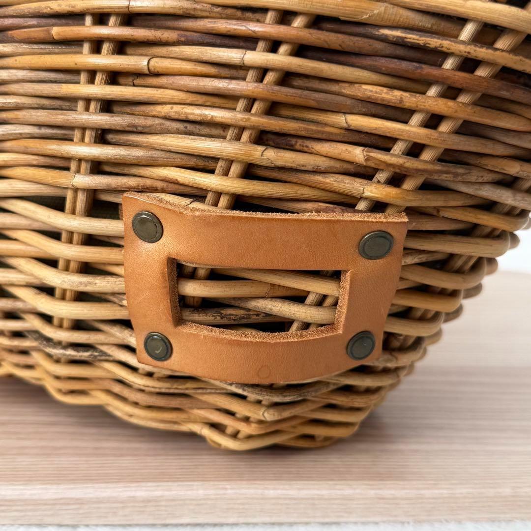 【美品✨️】eb.a.gos エバゴス 2本手 リネンかぶせ かごバッグ