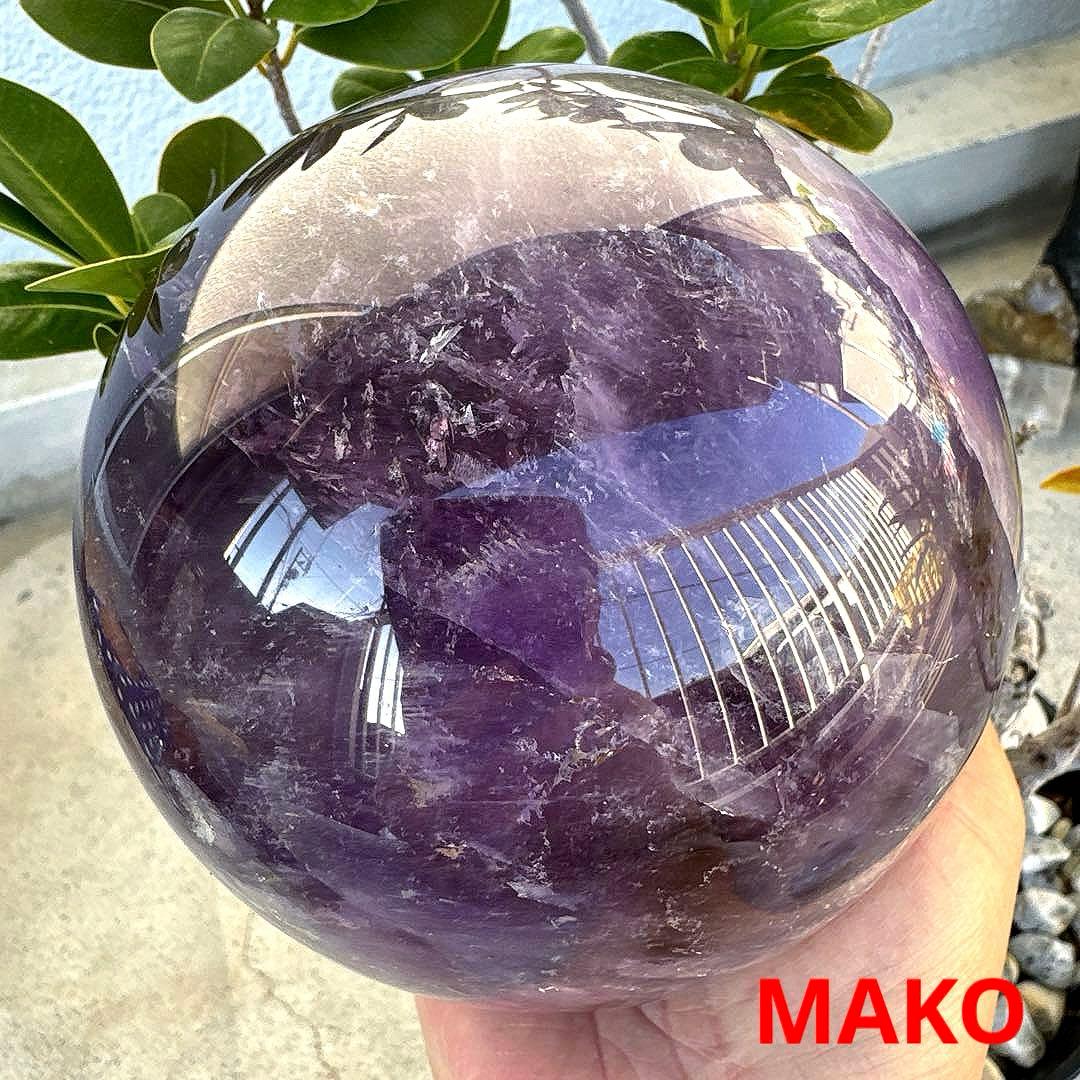 M1837☆アメジスト丸玉直径128mm3.0Kg☆天然石☆N51004